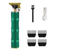 Herzberg HG04104-GRE, Cortadora de Pelo Profesional Recargable, Verde Bambú, Ergonómica, Potente, Carga Rápida USB, Motor 5W, Cabeza de Corte de Acero, Batería de Larga Duración 2500mAh