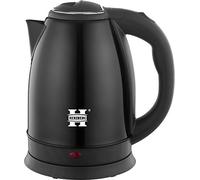 Herzberg HG5011-BK, Hervidor Eléctrico 1.8L Inalámbrico de Acero Inoxidable Negro, Potencia 1500W, Base 360°, Nivel de Agua Exterior, Filtro de Partículas, Indicador Luminoso de Encendido.