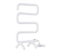 Herzberg HG8071-WHT, Toallero Eléctrico, 5 Tubos Calefactores, Termostato, Diseño Moderno, Resistente a la Oxidación, Funcionamiento 24/7, 100W, Antibacteriano, Anti-Moho, Blanco