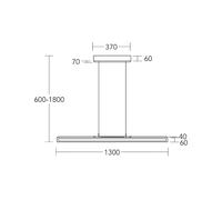 HerzBlut Lámpara colgante LED Karl K, madera, arriba/abajo, atenuable