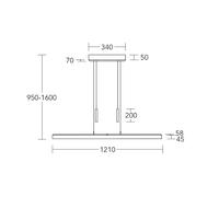 HerzBlut Lámpara colgante LED Leonora, 121 cm, madera, atenuable