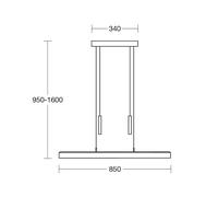HerzBlut Lámpara colgante LED Leonora, 85 cm, madera, atenuable