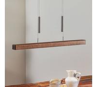 HerzBlut Leonora lámpara colgante down 85cm nogal
