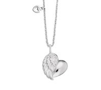 Herzengel Collar de acero inoxidable con forma de corazón y árbol de la vida, chapado en rodio, cadena simbólica de amor y protección, regalo para niñas