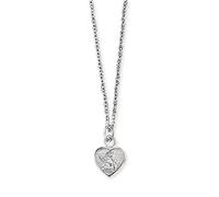 Herzengel Collar para niña de plata de ley con colgante en plata, cierre de mosquetón, longitud ajustable, sin níquel, 38, Plata esterlina, No es una piedra preciosa