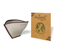 HerzensWahl® Filtro de café reutilizable | Filtro de café permanente de acero inoxidable | Filtro permanente de cero waste para café de filtro, pour over y filtro de mano de café