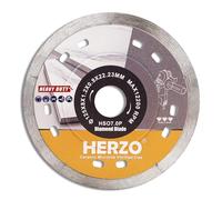 HERZO Disco de Corte de Diamante 125 mm x 22,23 mm, Disco de Corte para Cortar Limpiamente Azulejos, Porcelana, Cerámica, Gres Porcelánico