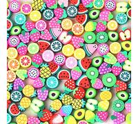 HERZONE 300 perlas de arcilla de frutas para hacer pulseras, collares, pendientes (fruta)