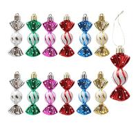 Herzwild 12 adornos para árbol de Navidad, colgantes de caramelos, decoración navideña, adornos de caramelos (color B)