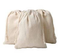 HERZWILD 20 bolsas de algodón de 17 x 23 cm, pequeñas bolsas con cordón, para bodas, fiestas (17 x 23 cm)