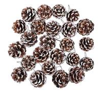 HERZWILD 48 piñas de pino de Navidad, mini piñas naturales, piñas, adornos para textiles para el hogar, manualidades, árbol de Navidad, decoración de otoño e invierno