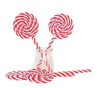 HERZWILD 4pcs Navidad dulces colgantes de Navidad chupa plástico Lollipops colgantes dulces (rojo A)