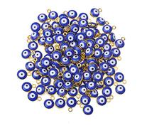 HERZWILD 50 colgantes de ojo malvado para pulseras, collares, joyas para hacer joyas