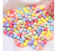 HERZWILD Perlas para enhebrar aprox. 300 cuentas mate para manualidades, 12 mm, multicolor, perlas acrílicas, perlas sintéticas para la fabricación de joyas, pulseras de collares (mate multicolor / 12