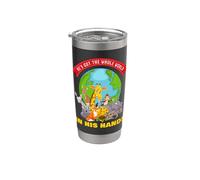 He's Got The Whole World in His Hands - Faith Kids Animals Vaso térmico de acero inoxidable de doble pared
