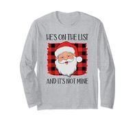 He's on The List and It's Not Mine Funny Santa Naughty List Manga Larga