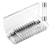Heschen 25 unidades de fusibles finos de 6 x 30 mm, 8 A 250 V Flink (Fast-Blow), fusible de repuesto para microondas, multímetro y placas, incluye caja de almacenamiento