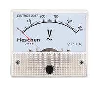 Heschen 85L1-250V - Voltímetro rectangular montado en panel (0-250 V, clase 2,5), color blanco