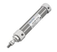 Heschen Cilindro de aire neumático delgado, CDJ2B 16-50, conector M5, orificio de 16 mm, carrera de 50 mm