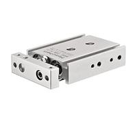 Heschen Cilindro neumático de aluminio doble, CXSM 15-15, Guía Varilla Placa Varilla doble Guiado Neumático, rodamiento deslizante amortiguado, Diámetro de 15mm, carrera de 15mm, doble acción