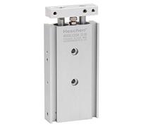 Heschen Cilindro neumático de aluminio doble, CXSM 15-50, Guía Varilla Placa Varilla doble Guiado Neumático, rodamiento deslizante amortiguado, diámetro de 15mm, carrera de 50mm, doble efecto