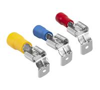 Heschen Conector de terminal de crimpado de espada Piggyback 0.5-6.0mm² 22-10 AWG 100 piezas