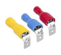 Heschen Conector de terminal de crimpado de pala piggyback 0,5-6,0 mm² 22-10 AWG, 100 piezas