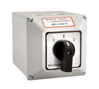 Heschen Conmutador giratorio universal SZW26-63/D404.4D 660V 63A ON-OFF-ON 3 posiciones 4 fases 4NO+4NC 16 terminales CE con interruptor maestro Caja exterior LW28-63/4