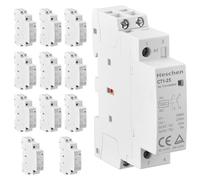 Heschen Contactor de CA del hogar, CT1-25, 2 polos dos normalmente abiertos, AC 220V/230V Voltaje de la bobina, 35mm Montaje en riel DIN (12)