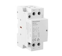 Heschen Contactor de CA doméstico, CT1-32, Ie 32A, 2 polos, dos normalmente abiertos, tensión de bobina CA/CC 24V, montaje en carril DIN de 35mm, homologado TUV