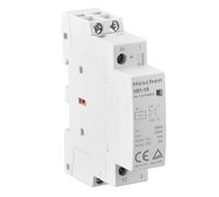Heschen Contactor de CA doméstico, HSR1-16, Ie 16A, 2 pines, dos normalmente cerrados, voltaje de bobina CC 12 V, montaje en carril DIN de 35 mm