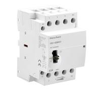 Heschen Contactor de CA modular para el hogar, HS1-63M/31, 63A, 4 polos, 3NO 1NC, bobinas de 220 VAC, montaje en carril DIN de 35 mm, con interruptor de control manual