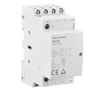 Heschen Contactor de CA para el hogar, HS1-25, 4 polos 2NO 2NC, AC 220V/240V Voltaje de bobina, 35mm Montaje en carril DIN
