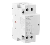 Heschen Contactor de CA para el hogar, HS1-40, es decir, 40A, 2 polos 1NO 1NC, AC 220/240V Voltaje de la bobina, Montaje en riel DIN de 35 mm