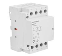 Heschen Contactor doméstico de CA, HSR1-32, Ie 32 A, 4 pines, cuatro normalmente cerrados, tensión de bobina de 12V CA, montaje en carril DIN de 35 mm, lista TÜV