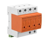 Heschen Dispositivo de protección contra sobretensiones, LYD1-C40/385, 4P 385V 20KA, a Prueba de Fuego, pararrayos de bajo Voltaje, Montaje en riel DIN de 35mm (con Terminal Remoto)