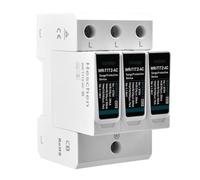 Heschen Dispositivo de protección contra sobretensiones SPD, WR-T1T2-AC, 3P 275V, en 20KA, Iimp 7KA, tipo T1+T2, a prueba de fuego, dispositivo de pararrayos de bajo voltaje, montaje en riel DIN de 35