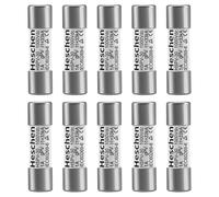 Heschen Fusible fotovoltaico solar DC1000V, fusibles fotovoltaicos, enlace de fusible tipo gPV, HSPV-30, 10 x 38mm, 1A 1000VDC, I1 33kA, ara protección del sistema fotovoltaico solar, 10 unidades