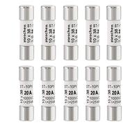 Heschen Fusible solar DC1000V PV, fusibles fotovoltaicos, tipo gPV, ST-10PV, 10 x 38 mm, 20 A 1000 VCC, para protección del sistema solar fotovoltaico, 10 unidades