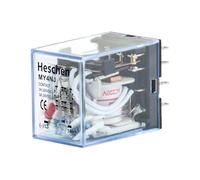 Heschen Gereral Purpose Power Relay MY4NJ 220 VAC Bobina 3A 220VAC/24VDC 4PDT LED Indicador de 14 pines terminales