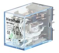 Heschen Gereral Purpose Power Relé MY4NJ 12 VDC Bobina 3A 220VAC/24VDC 4PDT LED Indicador de 14 pines terminales