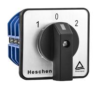 Heschen - Interruptor de cambio de leva giratorio universal, SZW26-63/D303.3, 660V 63A, ON-OFF-ON 3 posiciones, 3 fases 12 terminales, CE