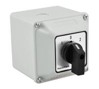 Heschen Interruptor de cambio de selector de leva rotativa universal, SZW26-20/D303.3D-BX, 660V 20A, 3 posiciones, 3 fases 12 terminales, CE, con interruptor maestro caja exterior (Caja más grande)