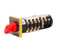 Heschen Interruptor de cambio universal de selector de leva giratorio HZ5B-10/7(T72) AC 380V 10A 5 Posiciones 7 Fase 24 Terminales CE