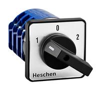 Heschen Interruptor de cambio universal para selector de levas giratorias, SZW26-125/D303.3, 660V 125A, ON-OFF-ON 3 posiciones, 3 fases, 12 terminales, CE