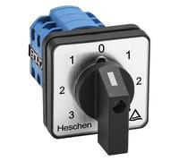 Heschen Interruptor de leva universal, 20 A, 660 V, SZW26-20/ZC.11111.3, interruptor de etapas de 7 posiciones (3-2-1-0-1-1-2-3), interruptor giratorio con 12 terminales para control del motor, TÜV y