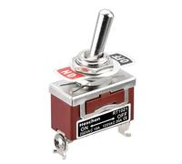 Heschen Interruptor de palanca de metal, RT1021, SPST, Mantenido ON/OFF 2 posición, 15A 250VAC, CE