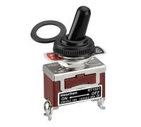 Heschen interruptor de palanca de metal SPST mantenido ON/OFF 2 posición 15A 250VAC con tapa impermeable CE