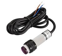 Heschen Interruptor de proximidad fotoeléctrico infrarrojo de columna M18, tipo de reflexión difusa, E3F-DS100Y2, distancia de detección 10-100CM, 90-250VAC 400mA, normalmente cerrado (NC), 2 cables