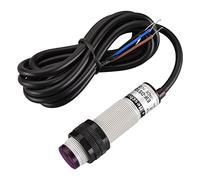 Heschen Interruptor de proximidad fotoeléctrico infrarrojo de columna M18, tipo de reflexión difusa, E3F-DS10B2, distancia de detección 10CM, 10-30VDC 200mA, NPN normalmente cerrado (NC), 3 cables